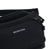 Close-up of Balenciaga weekend/travel bags hardware and fine stitching