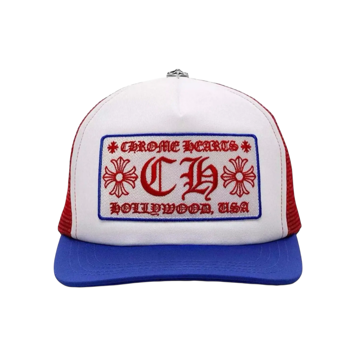Chrome Hearts Trucker Hat Blue / Red / White