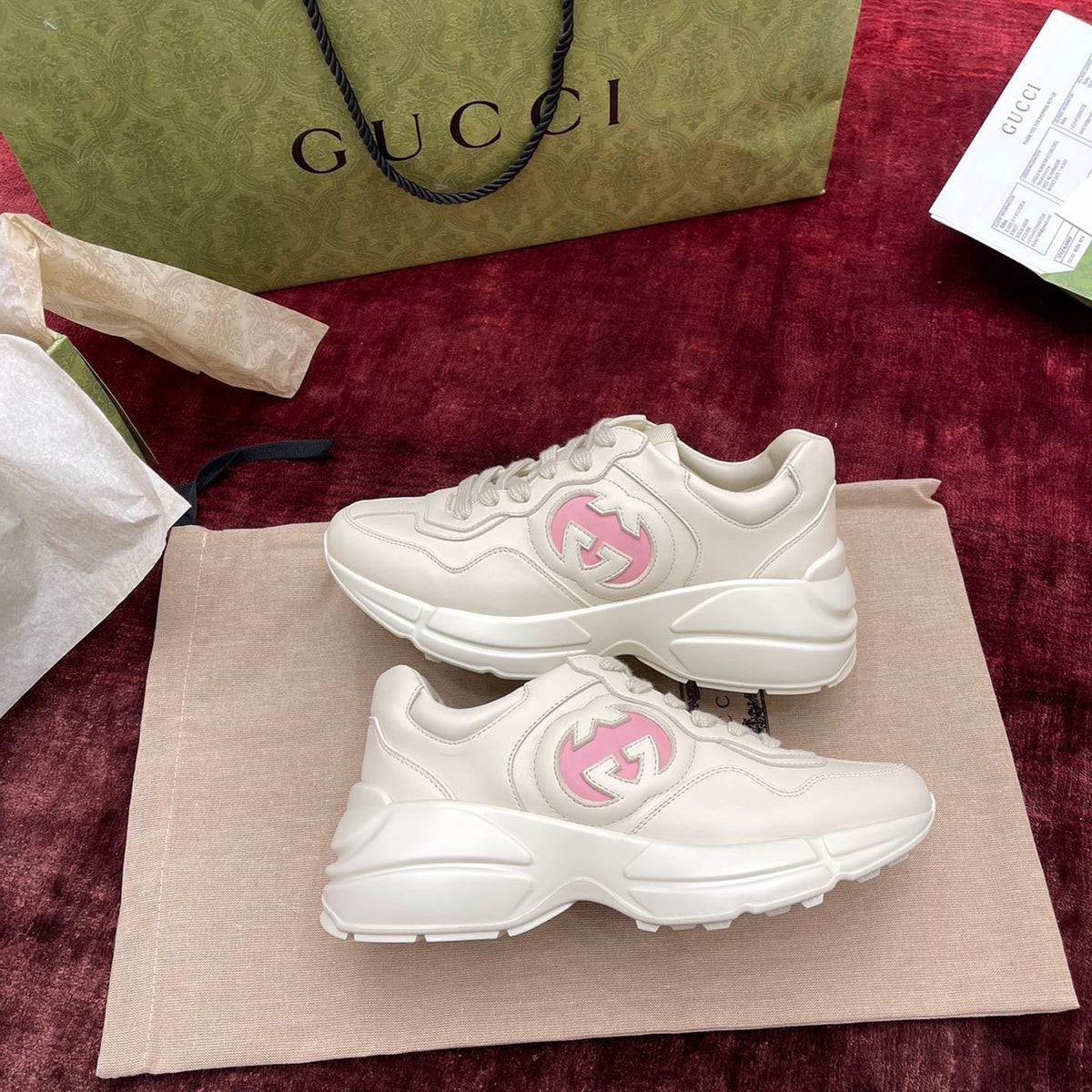 Gucci Rhyton Sneakers detail shot – designer craftsmanship and quality
