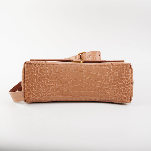 Balenciaga Soft Hourglass Bag Beige Medium Size — Designer Top Handle Bag