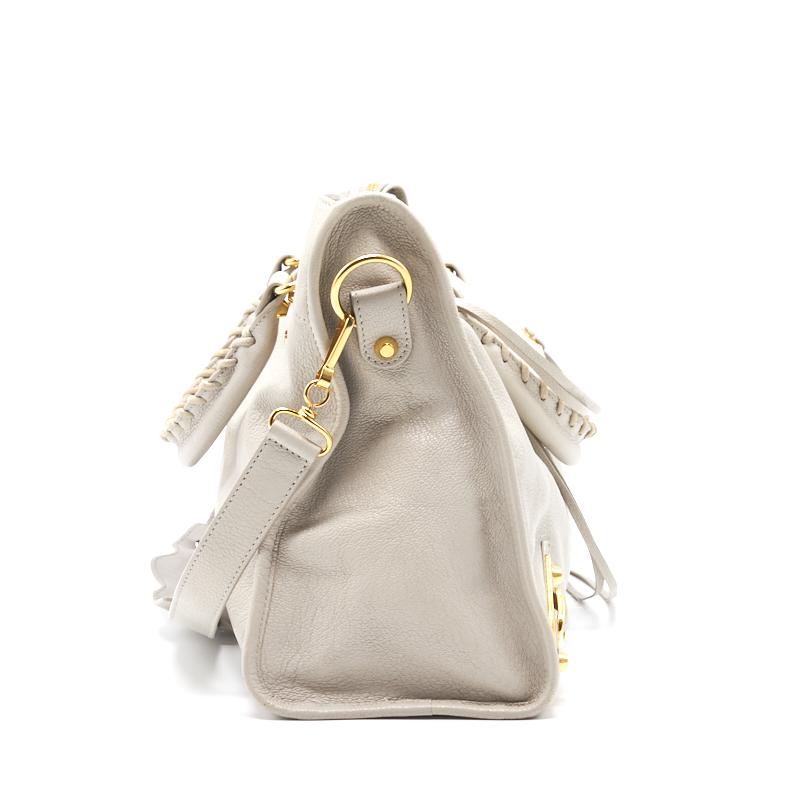 Luxar591 elegant leather Handbag back view