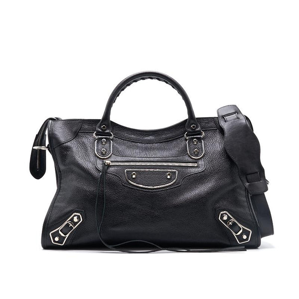 Balenciaga Classic Metallic Edge City | Designer Leather Handbag