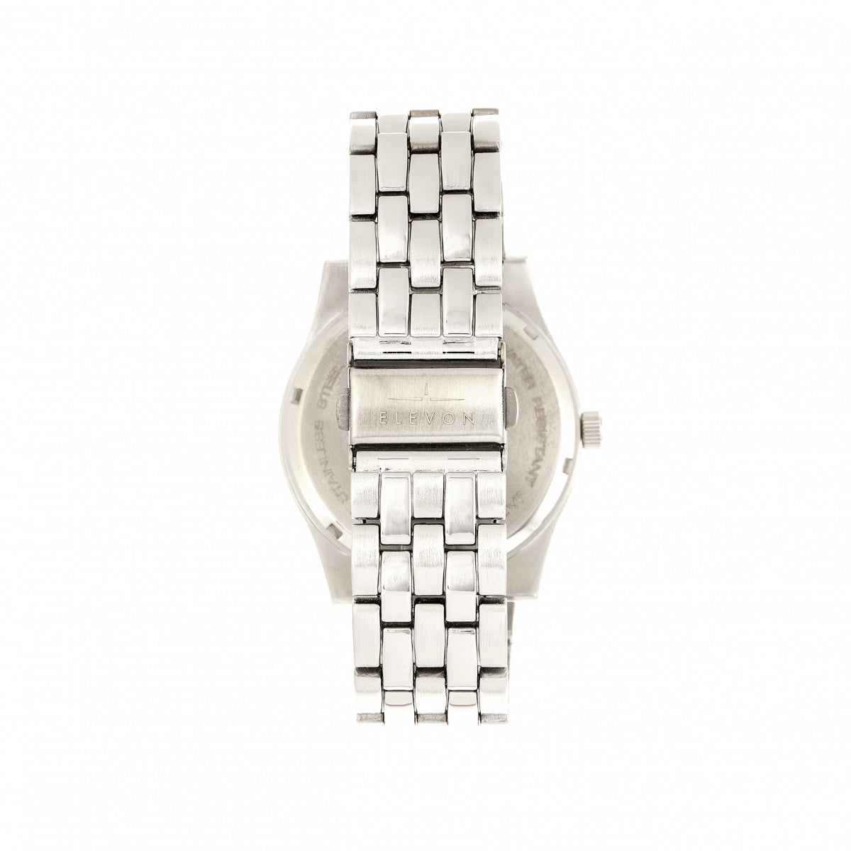 Front view of Elevon unisex silver bracelet