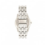 Front view of Elevon unisex silver bracelet