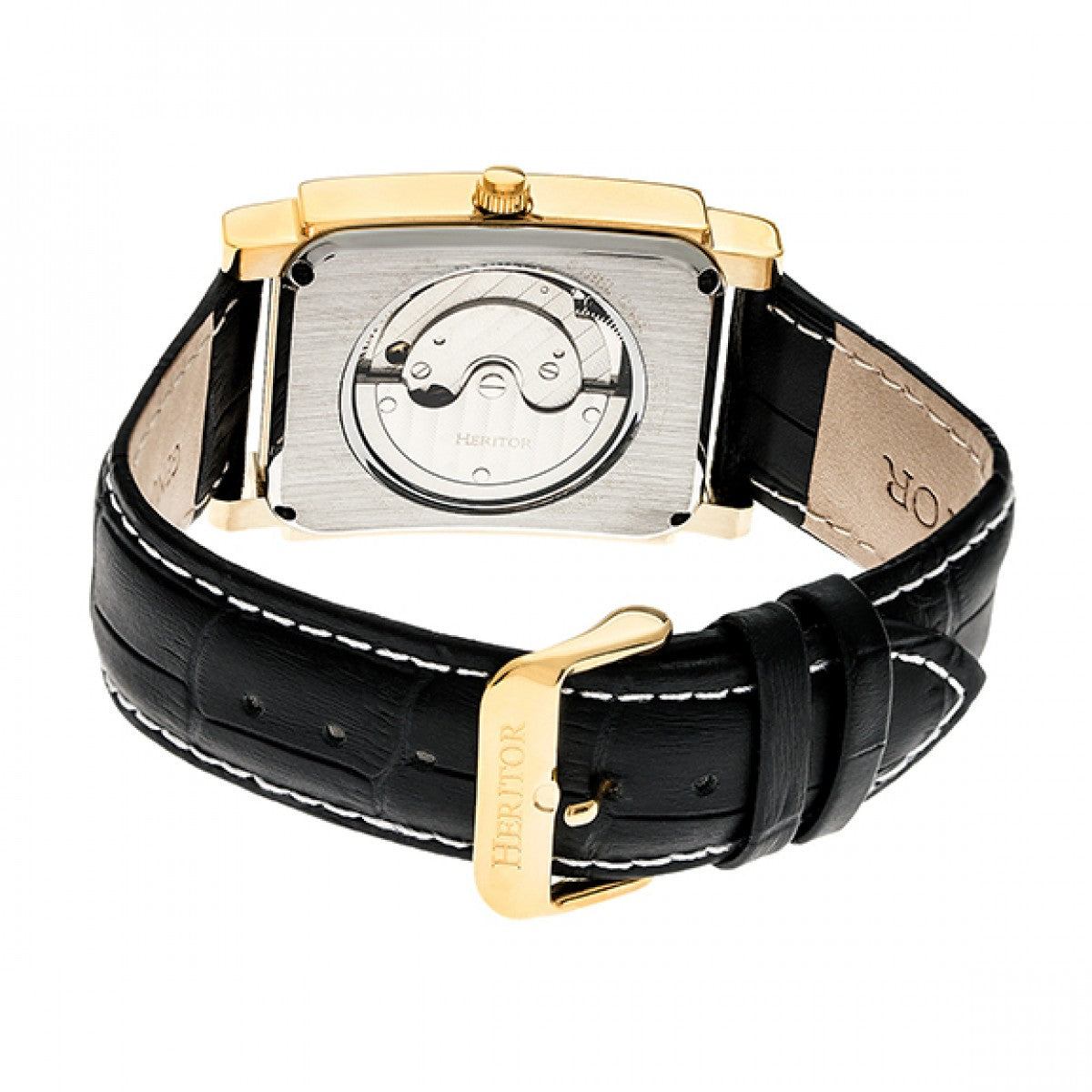 Front view of Heritor Automatic Frederick unisex gold watch