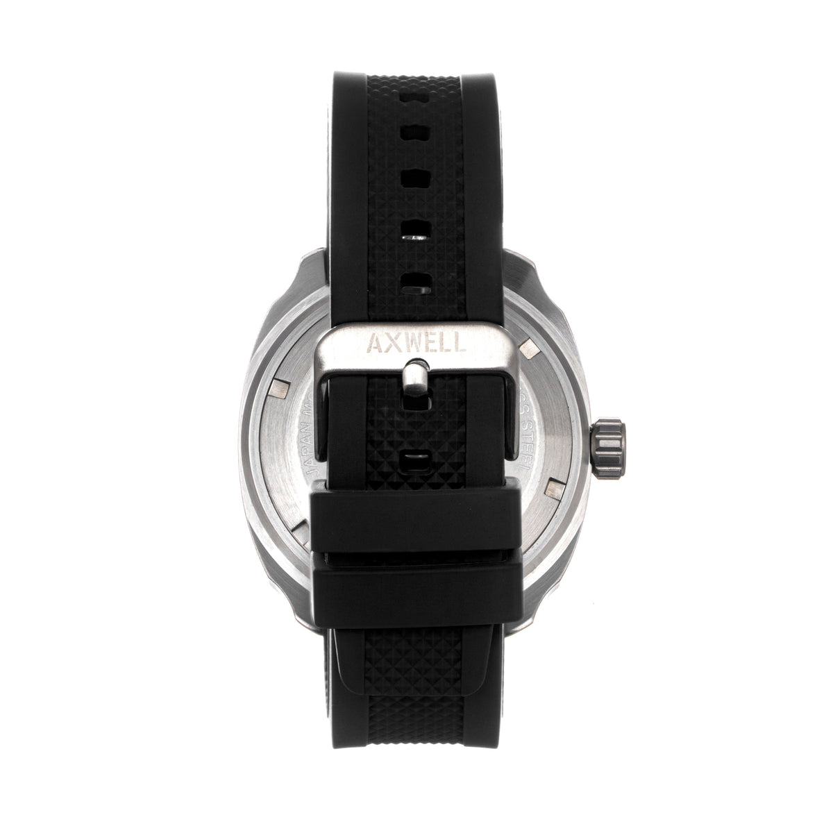 Front view of Axwell unisex black watch
