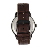Front view of Heritor Automatic Sanford unisex black watch