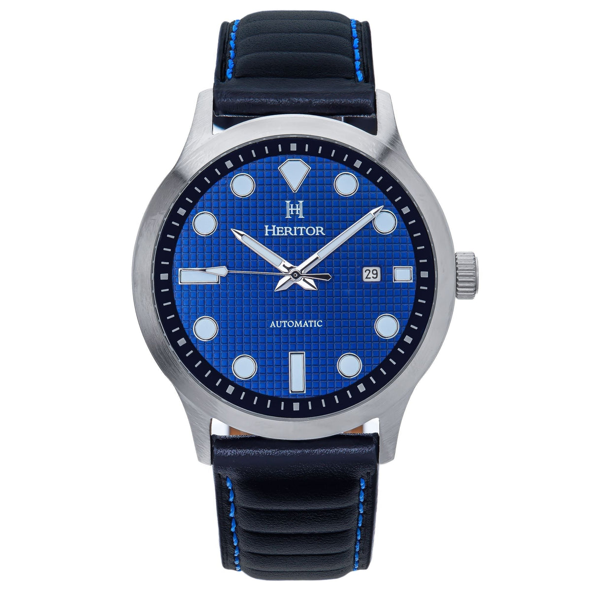 Angled view of Heritor Automatic Bradford unisex watch