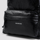Balenciaga bucket bag & backpack lifestyle shot premium designer piece