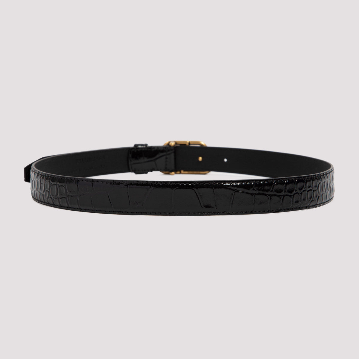 Close-up of Balenciaga belts hardware and fine stitching