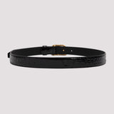 Close-up of Balenciaga belts hardware and fine stitching