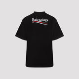 Close-up of Balenciaga t-shirts & polos hardware and fine stitching