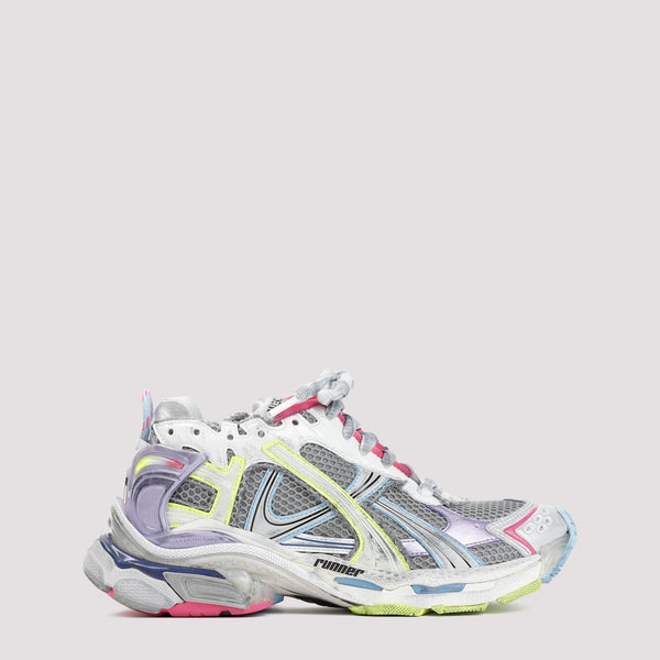 Balenciaga Shoes? BALENCIAGA Sleek Mesh Sneakers with Lilac and Yellow Accents Comfortable Everyday Designer Shoes