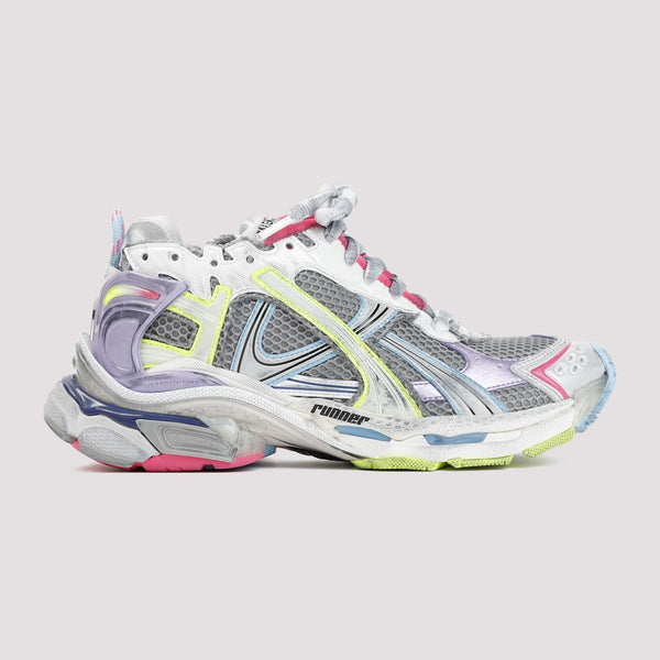 Balenciaga Shoes? BALENCIAGA Sleek Mesh Sneakers with Lilac and Yellow Accents Comfortable Everyday Designer Shoes
