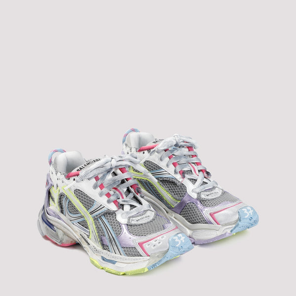 Balenciaga Shoes? BALENCIAGA Sleek Mesh Sneakers with Lilac and Yellow Accents Luxury Lifestyle Designer Footwear