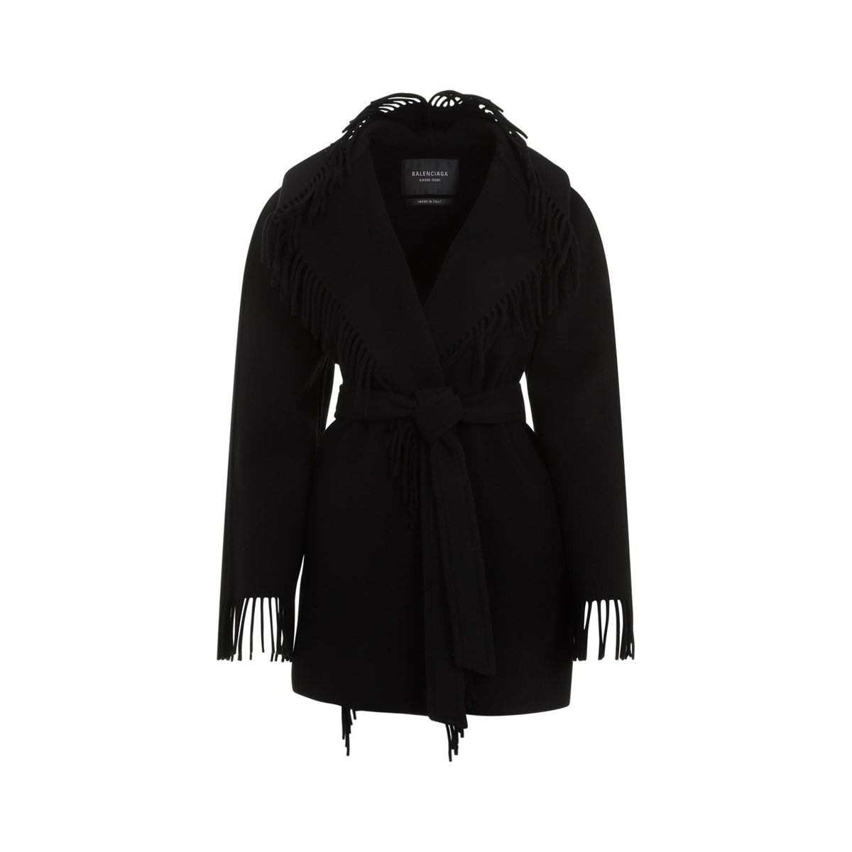 Balenciaga Jackets? BALENCIAGA Fringed Hooded Jacket for Women Premium Casual Designer Jacket