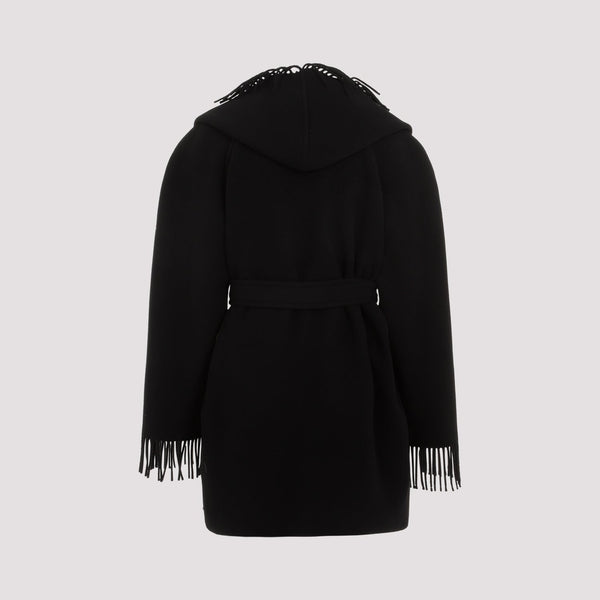 Balenciaga Jackets? BALENCIAGA Fringed Hooded Jacket for Women Premium Casual Designer Jacket