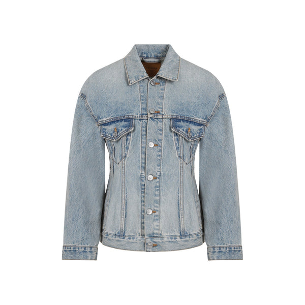 Balenciaga Jackets? BALENCIAGA Hourglass Denim Jacket for Women Premium Casual Designer Jacket