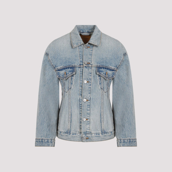 Balenciaga Jackets- BALENCIAGA Hourglass Denim Jacket for Women Premium Casual Designer Jacket
