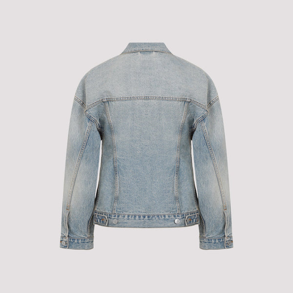 Balenciaga Jackets- BALENCIAGA Hourglass Denim Jacket for Women Premium Casual Designer Jacket