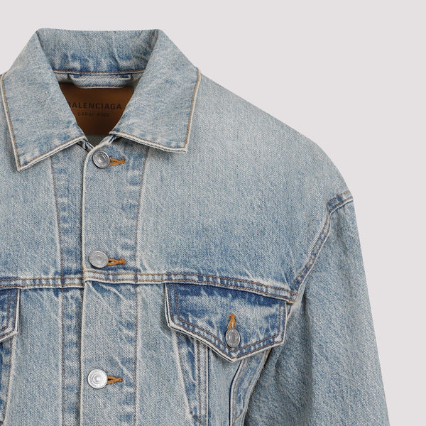 Balenciaga Jackets- BALENCIAGA Hourglass Denim Jacket for Women Premium Casual Designer Jacket