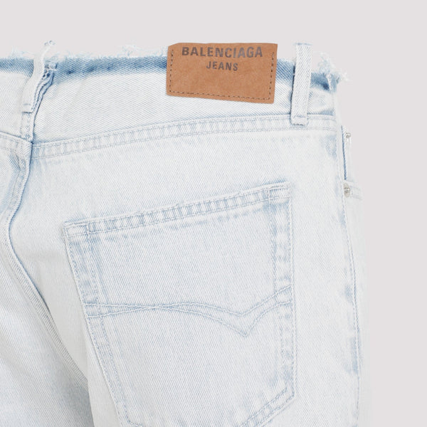 Balenciaga Jeans- BALENCIAGA Light Blue Cotton Jeans Classic Everyday Designer Jeans