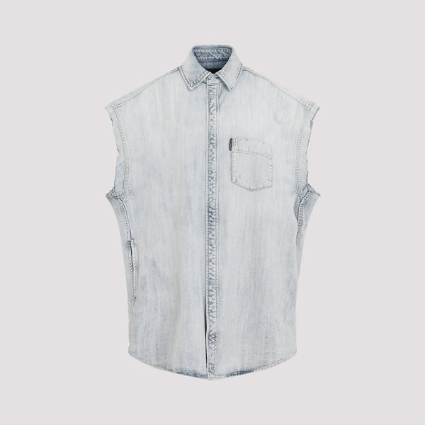 Balenciaga Tops? BALENCIAGA Stunning Ripped Sleeve Shirt for Men - Fall Winter 24 25 Premium Designer Casual Top