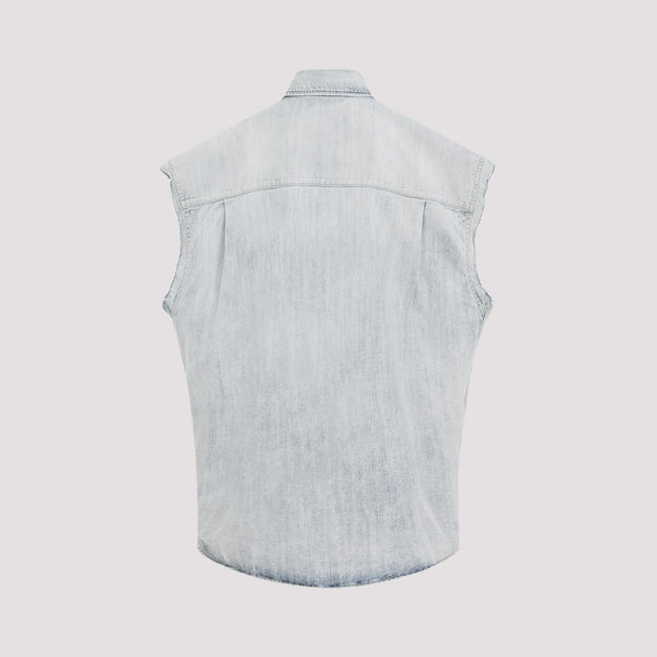 Balenciaga Tops? BALENCIAGA Stunning Ripped Sleeve Shirt for Men - Fall Winter 24 25 Premium Designer Casual Top
