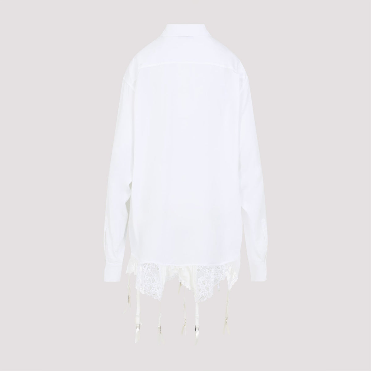 Close-up of Balenciaga shirts hardware and fine stitching