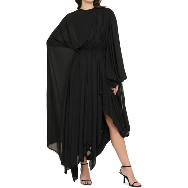 Balenciaga Dresses? BALENCIAGA Asymmetric Hem Crepe Dress Elegant Designer Evening Dress