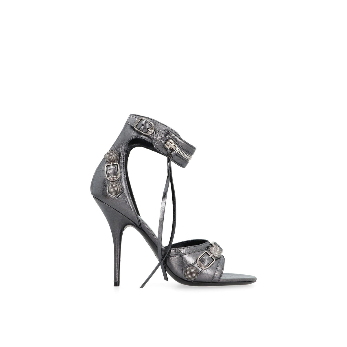 Balenciaga Shoes- BALENCIAGA Cagole Leather Sandals with 11 cm Heels Premium Designer Casual Shoes