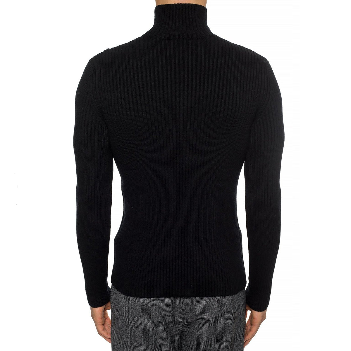 Balenciaga Sweaters- BALENCIAGA Cashmere Blend Rib Knit Turtleneck - Men's Size Luxury Designer Knit Sweater
