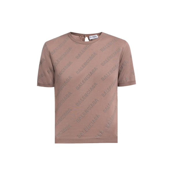 Balenciaga Sweaters- BALENCIAGA Knit Top with Keyhole Detail for Women Luxury Designer Knit Sweater