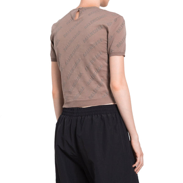Balenciaga Sweaters- BALENCIAGA Knit Top with Keyhole Detail for Women Luxury Designer Knit Sweater