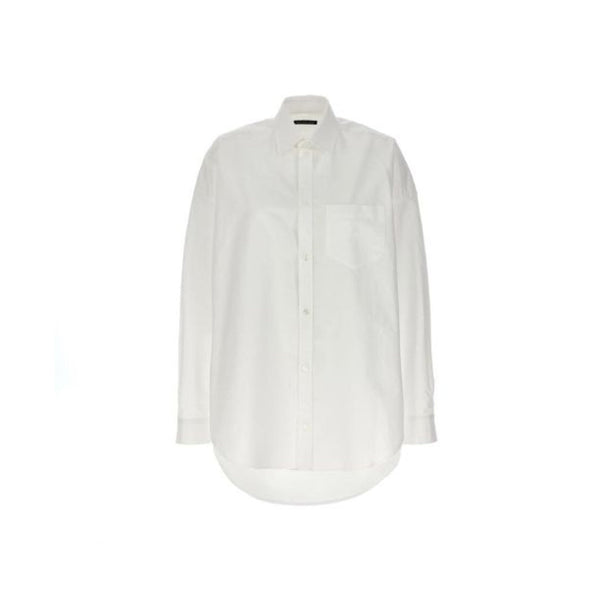 Balenciaga Tops? BALENCIAGA Oversize Shirt - Essential White Design Elegant Everyday Designer Top