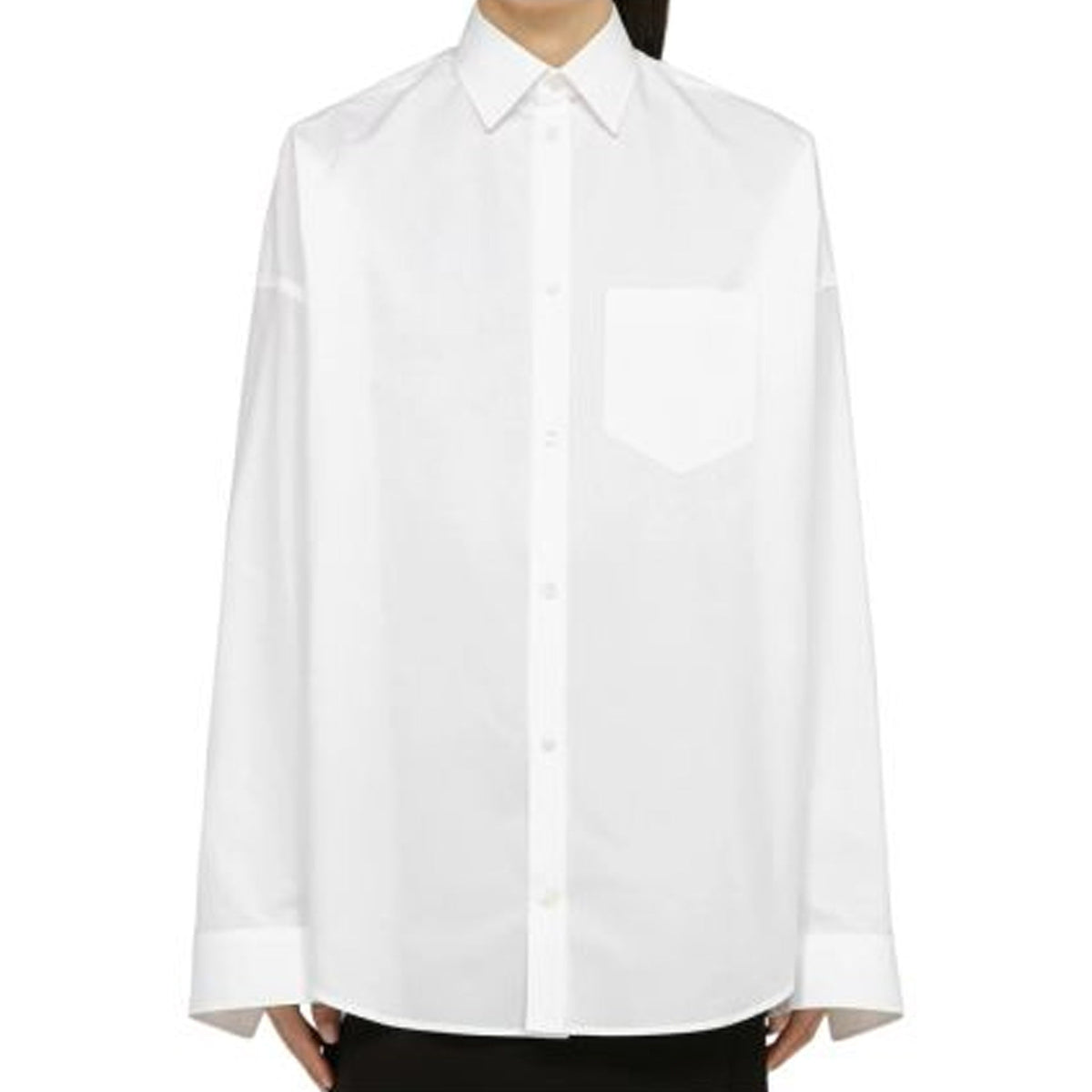 Balenciaga Tops? BALENCIAGA Oversize Shirt - Essential White Design Premium Designer Casual Top