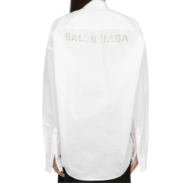 Balenciaga Tops? BALENCIAGA Oversize Shirt - Essential White Design Elegant Everyday Designer Top