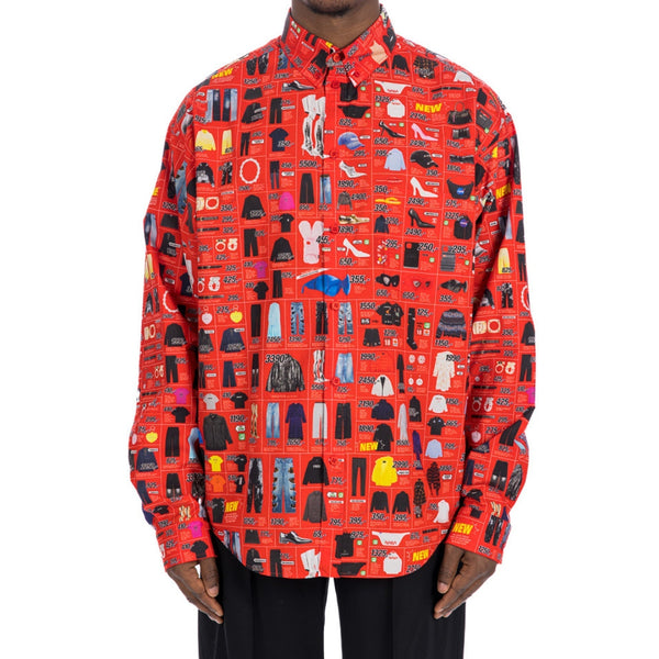 Balenciaga Tops? BALENCIAGA Printed Shirt - Regular Fit Premium Designer Casual Top