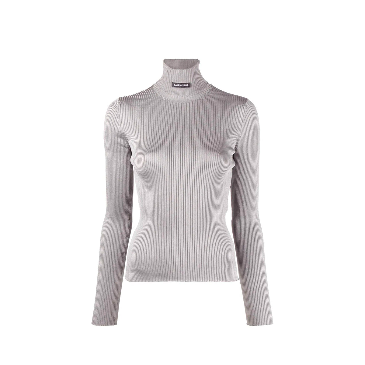 Balenciaga Sweaters? BALENCIAGA Ribbed Turtleneck Sweater for Women Premium Casual Designer Knitwear