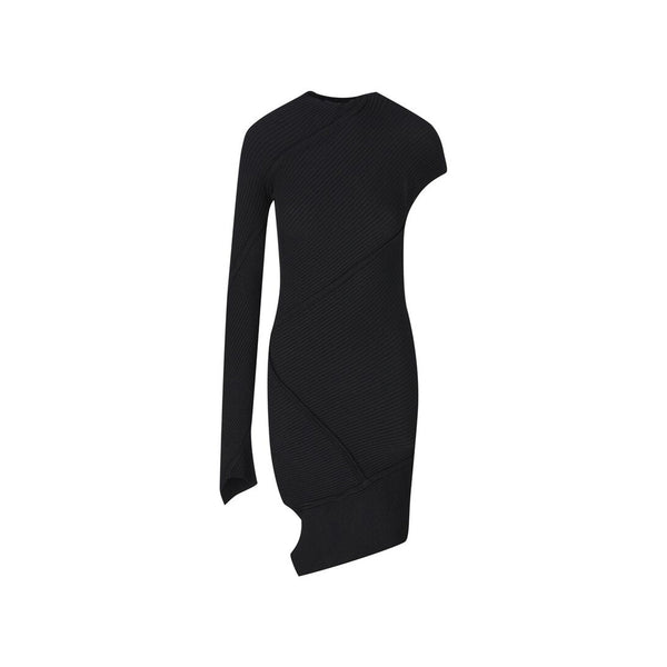 Balenciaga Dresses? BALENCIAGA Spiral Mini Dress with Asymmetrical Sleeves Luxury Party Occasion Dress