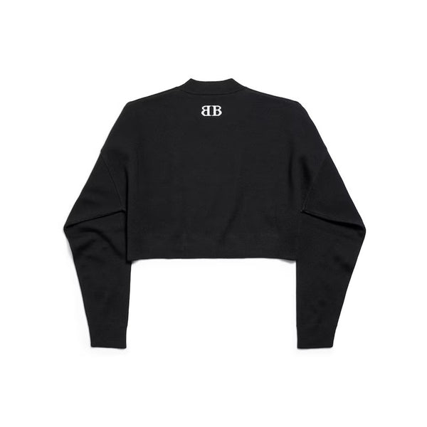 Balenciaga Sweaters- BALENCIAGA Cropped Sweater for Women Luxury Designer Knit Sweater