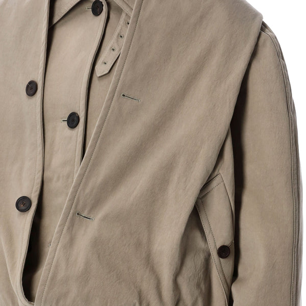 Balenciaga Jackets- BALENCIAGA Flipped Hooded Trench Coat Stylish Everyday Designer Outerwear