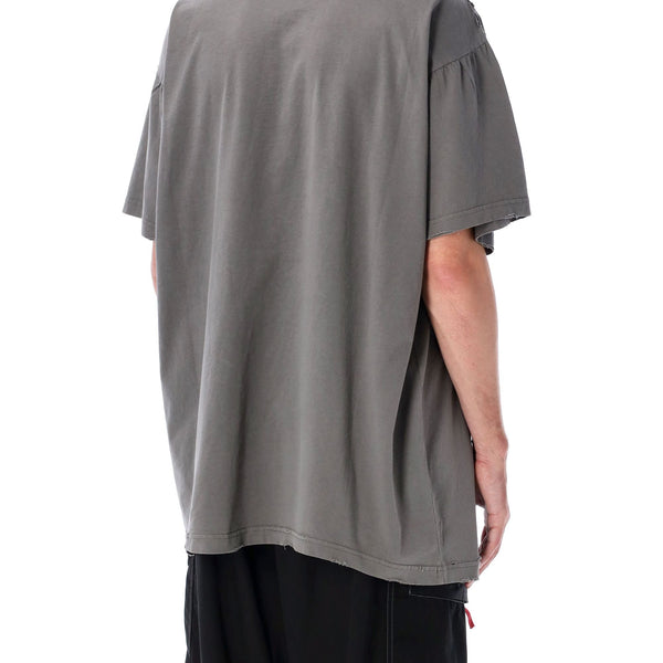 Balenciaga Polo Shirts- BALENCIAGA Asymmetrical Human Being Shifted T-Shirt Premium Everyday Polo Shirt