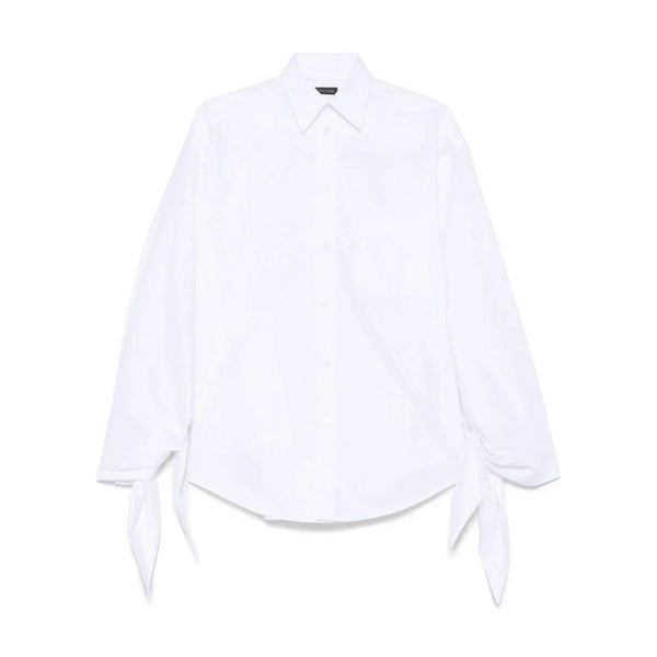 Balenciaga Tops- BALENCIAGA Knotted Cuff Blouse for Women Elegant Everyday Designer Top