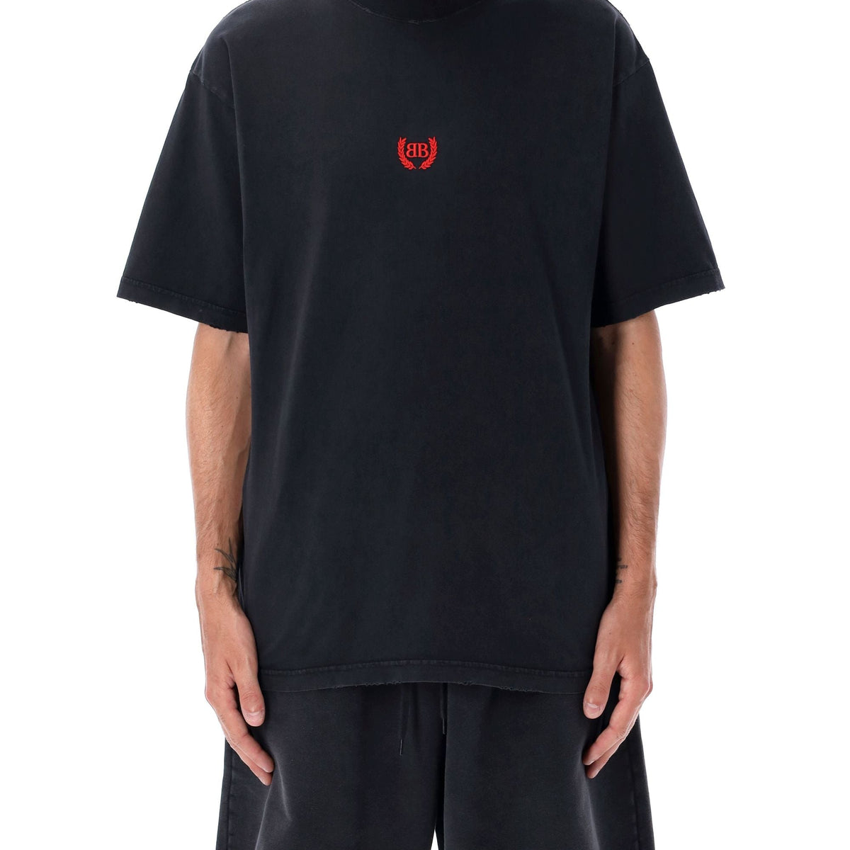 Balenciaga Polo Shirts- BALENCIAGA Laurel Classic T-Shirt - Medium Fit Classic Designer Cotton Polo Shirt