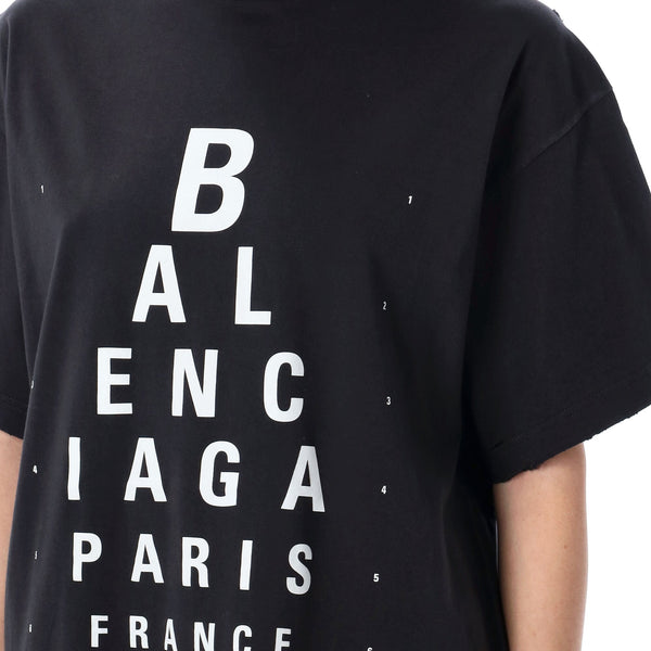 Balenciaga Polo Shirts? BALENCIAGA Oversized Optical Artwork T-Shirt - Size 1 Premium Everyday Polo Shirt