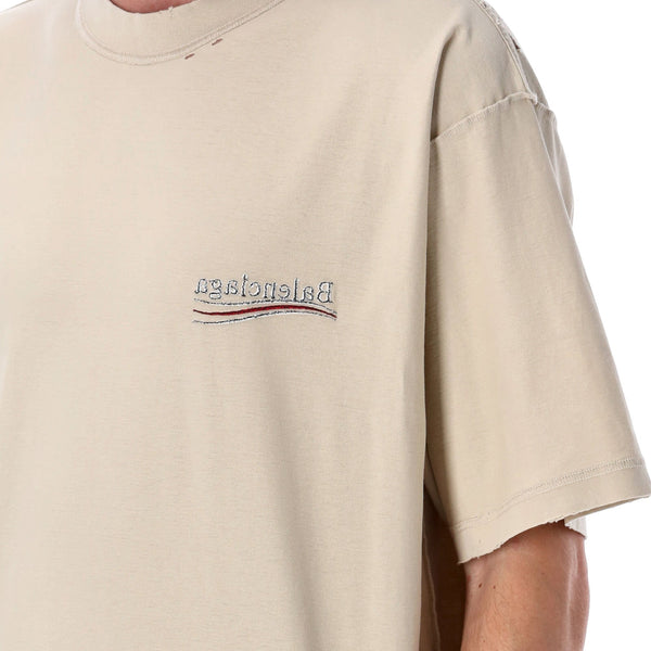 Balenciaga Polo Shirts? BALENCIAGA Inside-Out Political Campaign T-Shirt - Large Fit Premium Everyday Polo Shirt