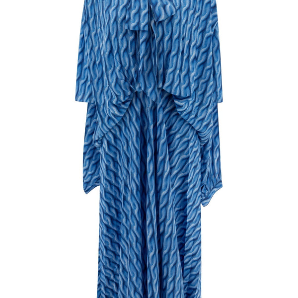 Balenciaga Sweaters- BALENCIAGA Cable Knit Print Midi Dress Luxury Designer Knit Sweater