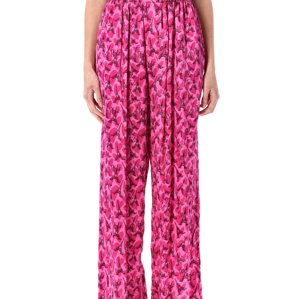 Balenciaga Pants- BALENCIAGA Luxurious Silk Satin Pyjama Pants - Size 36 Premium Designer Casual Trousers