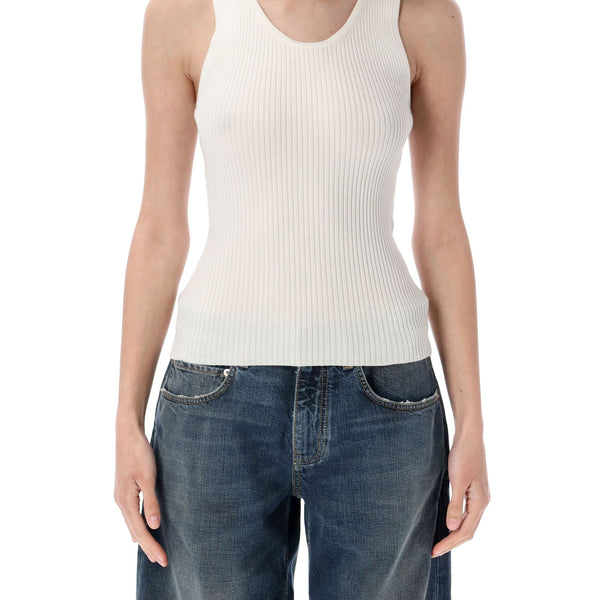 Balenciaga Sweaters? BALENCIAGA Rib-Knit Tank Top for Women Luxury Designer Knit Sweater